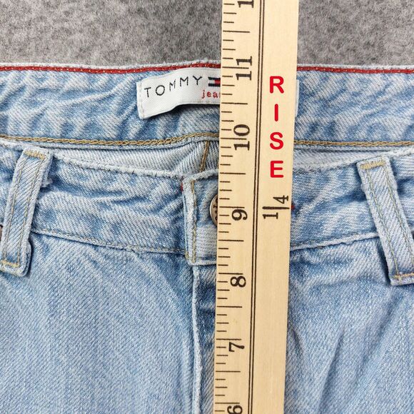 Vintage Tommy Hilfiger Jeans Womens 6 Light Wash Low Rise Hipster Flare 00s - Picture 8 of 12